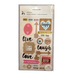 Momenta Inspirational Mixed Media Dimensional Stickers 24 Pc. Hope Dream Love…