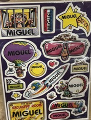 Vtg 1983 MIGUEL Celebrity Stickers Sealed Mark I Name Stickers
