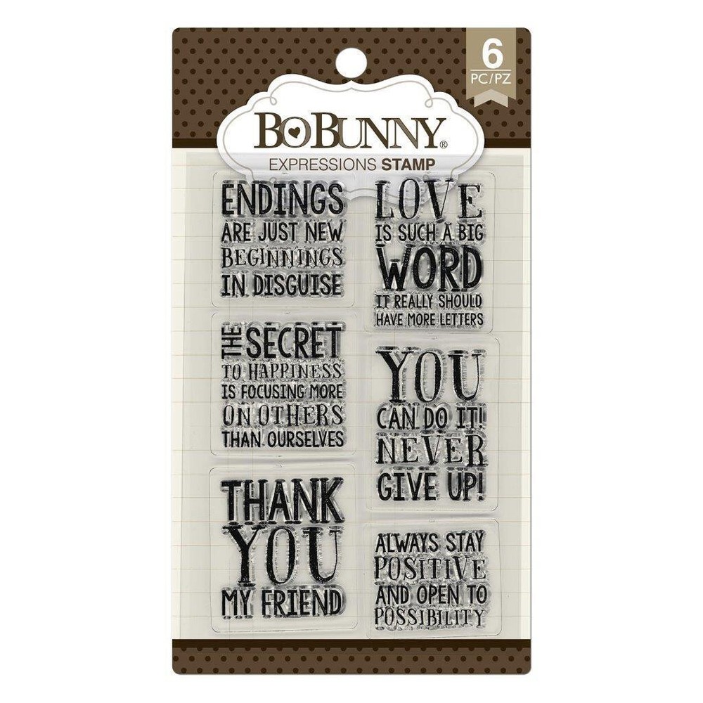 Bo Bunny Acrylic Stamp – EXPRESSIONS