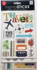 mambiSTICKS Flip Pack Vellum Stickers – OUR TRAVELS – 5 Sheets