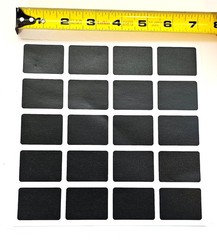 Black Rectangle Stickers 2×1.25 Matte Chalkboard Style Labels Sheet Set 5 Craft