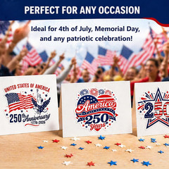 250Th Anniversary USA Stickers Self Adhesive 4Th of July Sticker Star
