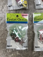 Eyelet Outlet Brads Lot of Christmas NEW 6 packs Card Making Scrapbooking