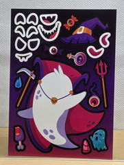 Halloween Make A Face Stickers Party Favors DIY Crafts 18 Sheets 6 Designs