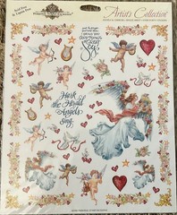 NEW Sealed Vintage Old Stock 4 PSX Sticker Sheets FLOWERS HEARTS ANGELS ROSES
