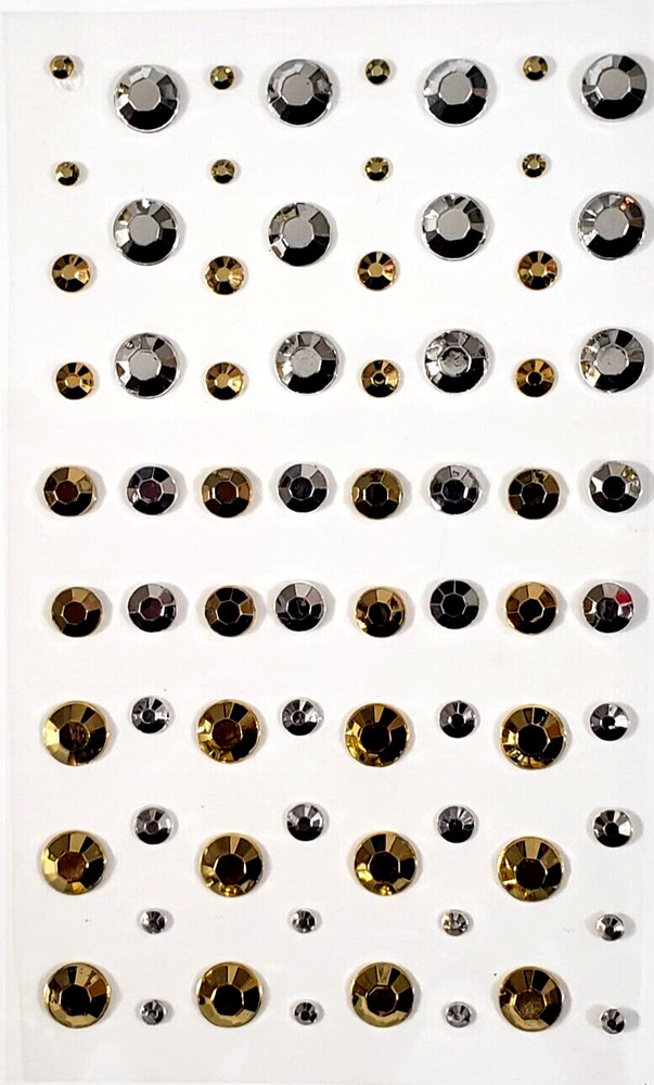 Style Steals Adhesive Bling Planner Stickers – 72 pcs – GOLD & SILVER ROUND