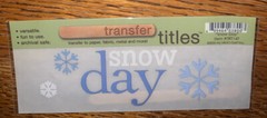 My Mind’s Eye RUB ON TRANSFER TITLES “ Snow Day “ Flakes SCRAPBOOK Christmas