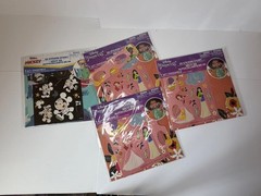 Lot of 4 Disney 3D Sticker Story Sets Princess & Mickey Mouse New