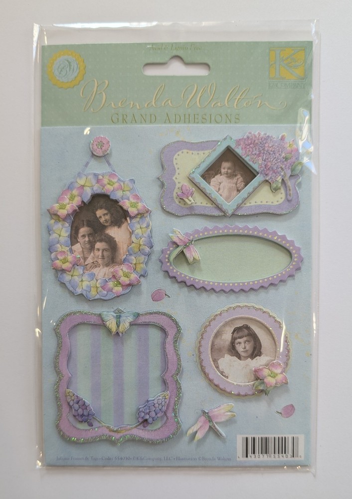 Brenda Walton Juliana Flowers Frames & Tags Grand Adhesions Stickers K&Company