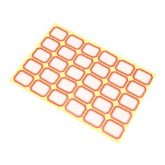 Coated Paper Name Stickers Red Adhesive for Organization Marking Home Office Use