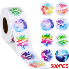 500Pcs Thank You Stickers Pink Gold Labels for Small Business Wedding Gift