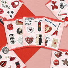 100 Stylish Y2K Stickers – Waterproof Aesthetic Decals for Laptops & Journals