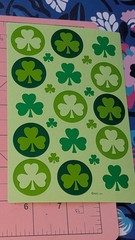 American Greetings St Patricks Day Stickers Lot of 2 sheets teddy bear Shamrock