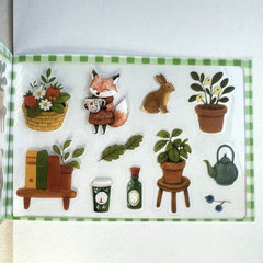 Cozy Coffee Animal Stickers Sticker Book Scrapbook Junk Journal Collage