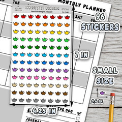 Tea Pot Stickers, Mini Icon Reminder Planner stickers, Journals, Scrapbooks