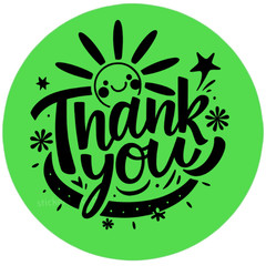 Thank You Stickers Pack of 50 – Round Labels for Orders, Gifts & Pack 2″