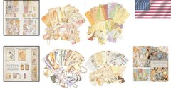 400 Pcs Vintage DIY Junk Journal Scrapbooking Paper Decorative Art Supplies