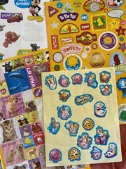 Mixed Lot Scrapbook Reward Vintage Stickers Shopkins Disney Kittens Animals