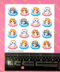 Angel Cats On Clouds Sticker Sheet