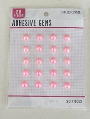 2 New K&Co Adhesive Gems Decorative Pearls 20 Pieces Each Teal Pink Studio 112