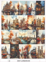 LONDON #3 – COMPLETE SHEET OF 20 STICKERS