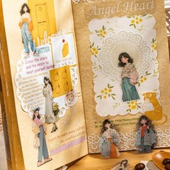 Sweet Girl PET Stickers Matt 30PCS Asian Scrapbooking Diary Bullet Journals