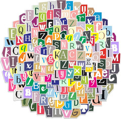 362 Pcs Waterproof Vinyl Alphabet Stickers for Scrapbooking and Decor