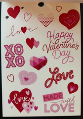 RECOLLECTIONS VALENTINE’S DAY STICKER BOOK 272 PC STICKERS 12 SHEETS ROMANCE