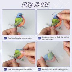 40PCS Bird Stickers, Bird Stickers Waterproof for Scrapbook Journal Laptop Gift