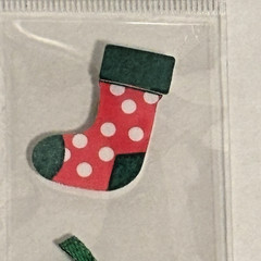 Recollections Christmas Stocking Dimensional Scrapbook Stickers. New & Sealed.