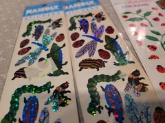 Sandylion Mrs. Grossman’s Bug Flower Sticker Sheet Folder Pencil Box Eraser Lot