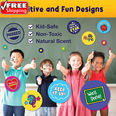 1260 Variety Scratch and Sniff Stickers – Classroom Decor with 15 Unique Scents