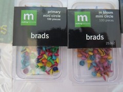 Scrapbook Embellishments Brads & Etc. Mixed Brands Lot w/ Fiskars Punch – o18