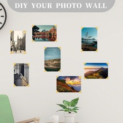 240 Pieces Photo Corners for Scrapbooking, Gold Photo Corner Stickers, Self-Adhe