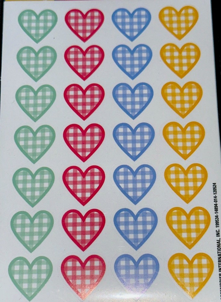 HEART 28 STICKERS✨💚✨🩷✨💙✨💛✨6” X 4”✨LOVE IS IN THE AIR✨AWESOME✨💫