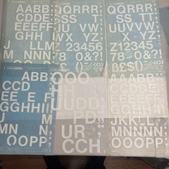45+ Sheets White Letraset Letters -Zipper Helvetica Times Broadway- Many Fonts