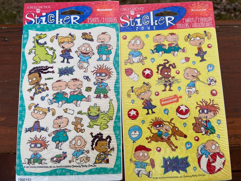 Forget Me Not RUGRATS STICKERS 2 Packages New Sealed Vintage 2 Sheets Each