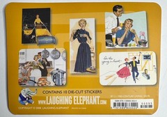 Laughing Elephant Vintage Sticker Lot Retro Mid-Century Style & Cars Set 2008