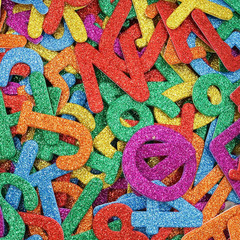 Fancy Land 216Pcs Glitter Foam Letter Number Stickers Self Adhesive Glitter Alph