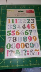 Crafters Square Stickers Alphabet Numbers 92PC Scrapbook Craft Sticker Sheet