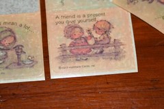 Vintage 1977 Stickers Hallmark Seals Mary Hamilton Sweet Girls Pen Pals Loose