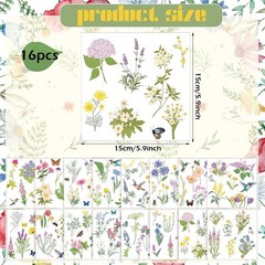 Wildflower Rub on Transfers for Furniture, Scrapbook