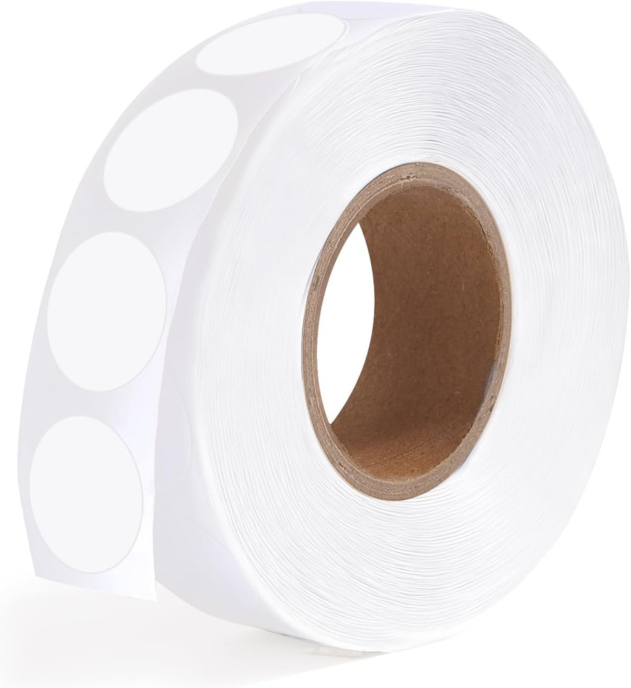 1000 PCS White round Stickers 0.5 Inch Small Circle Dot Stickers Blank Sticky D