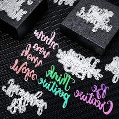 9 Pcs Inspirational Words Metal Cutting Dies for Card Making Scrapbooking DIY