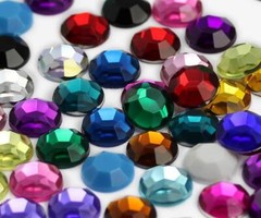Self Adhesive Acrylic Rhinestones Stick On Plastic Face Gems Crafts 250-500pcs