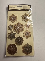 Recollections Christmas Winter Snowflakes Winter Bling 3D scrapbooking stickers