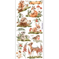 Mushroom Woodland Critter Stickers – 2 Sticker Sheets for Stationary & More