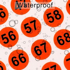 35 Sheets Number Stickers 1-100 Round Vinyl 7 Colors Number Sticker Waterproof