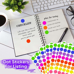 Color Coding Labels 1400 Pieces Round Stickers Sticky Dots for Office Classroom