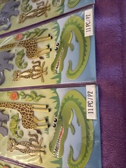 K & Company Adhesive Shipboard Stickers Featuring A Safari Theme 4 Sheets New